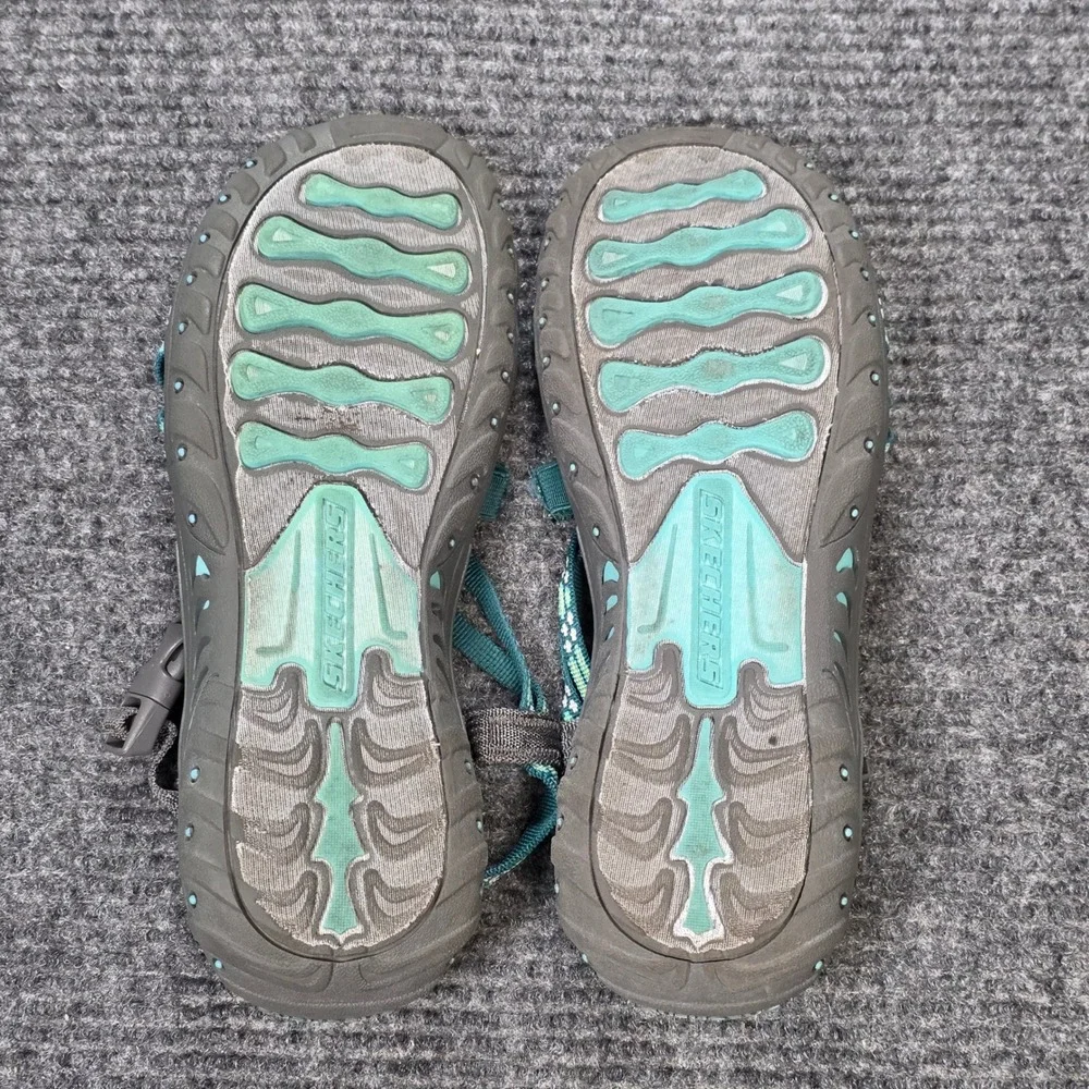 Skechers Outdoor Lifestyle Strappy Hiking Sandals Womens Size 10.5 Teal Toe Loop